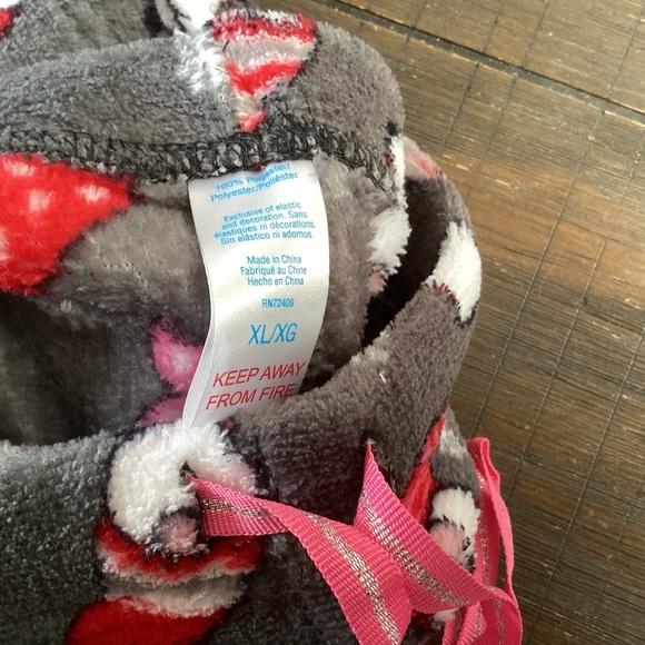 🍂PJ PLUSH Gnomes  Fleece Lounge PJ XL BOTTOMS NWOT - Picture 6 of 7